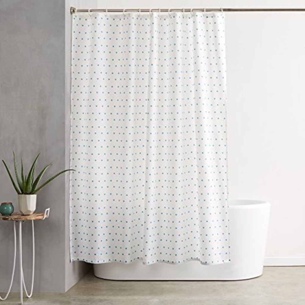 amazon basics shower curtain with hooks