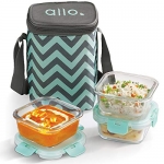 Allo Glass Lunch Box with Break Free Detachable Lock