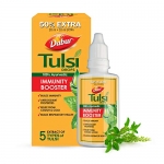 Dabur Tulsi Drops – 50% Extra: Concentrated Extract of 5 Rare Tulsi for Natural Immunity Boosting