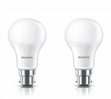 Philips B22 9-Watt LED Bulb (Warm White/Golden Yellow, Pack of 2)