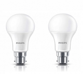 Philips B22 9-Watt LED Bulb (Warm White/Golden Yellow, Pack of 2)