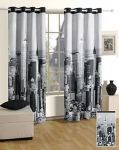 Swayam Digitally Printed New York City Background Door Curtains with Eyelits
