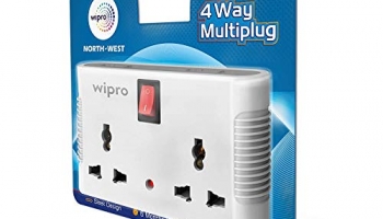 Wipro 4 Way Multiplug with 2 Universal Sockets